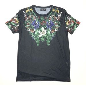 Zara Floral Jungle Snake Print Crewneck T-Shirt